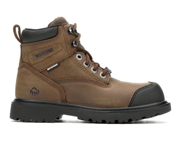 Women's Wolverine Rig Composite Toe Waterproof Work Boots in Chocolate Chip