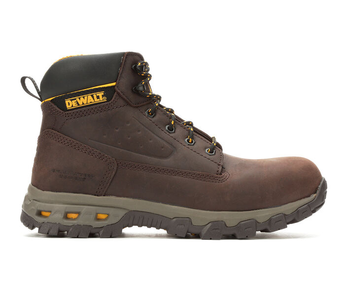 Men's DeWALT Halogen 6 Inch Aluminum Toe Work Boots in Brown