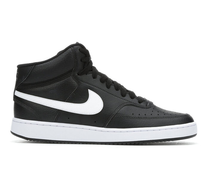 Men’s Nike Court Vision Mid Court Sneakers in Black/White