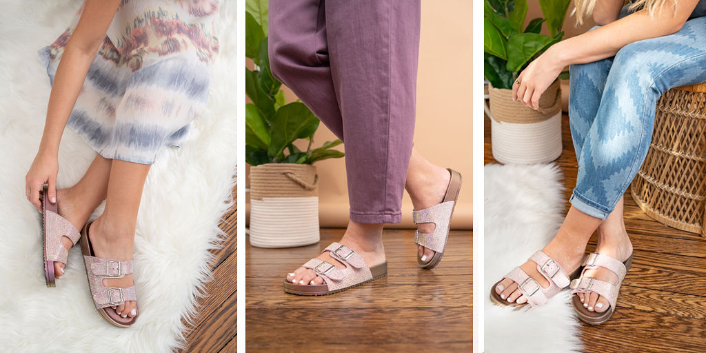 Whether you wear them with jeans, pants, or dresses, rubber sandals will get you through the season in style